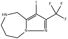 3-iodo-2-(trifluoromethyl)-5,6,7,8-tetrahydro-4H-pyrazolo[1,5-a][1,4]diazepine,1823049-35-9,结构式