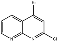 1,8-Naphthyridine, 4-bromo-2-chloro- 化学構造式