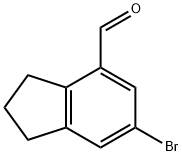 1H-Indene-4-carboxaldehyde, 6-bromo-2,3-dihydro- 化学構造式