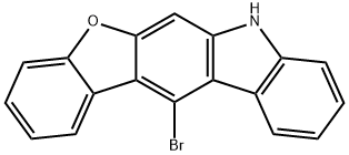 12-bromo-7H-Benzofuro[2,3-b]carbazole 化学構造式