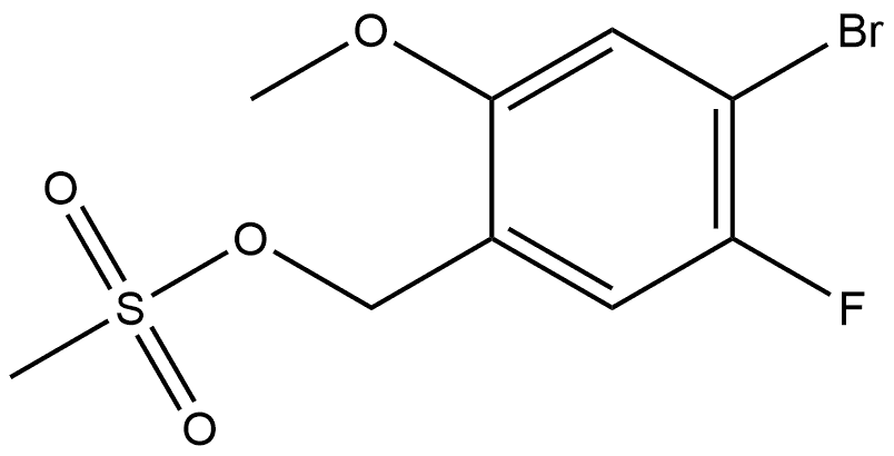 Benzenemethanol, 4-bromo-5-fluoro-2-methoxy-, 1-methanesulfonate Structure