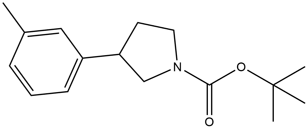 1-BOC-3-(间甲苯基)吡咯烷 结构式