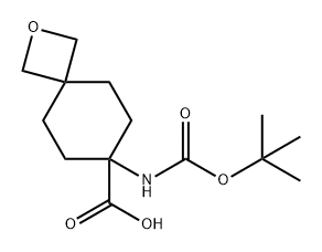 2-Oxaspiro[3.5]nonane-7-carboxylic acid, 7-[[(1,1-dimethylethoxy)carbonyl]amino]- 化学構造式