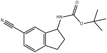 tert-butyl
N-(6-cyano-2,3-dihydro-1H-inden-1-yl)carbamate Structure