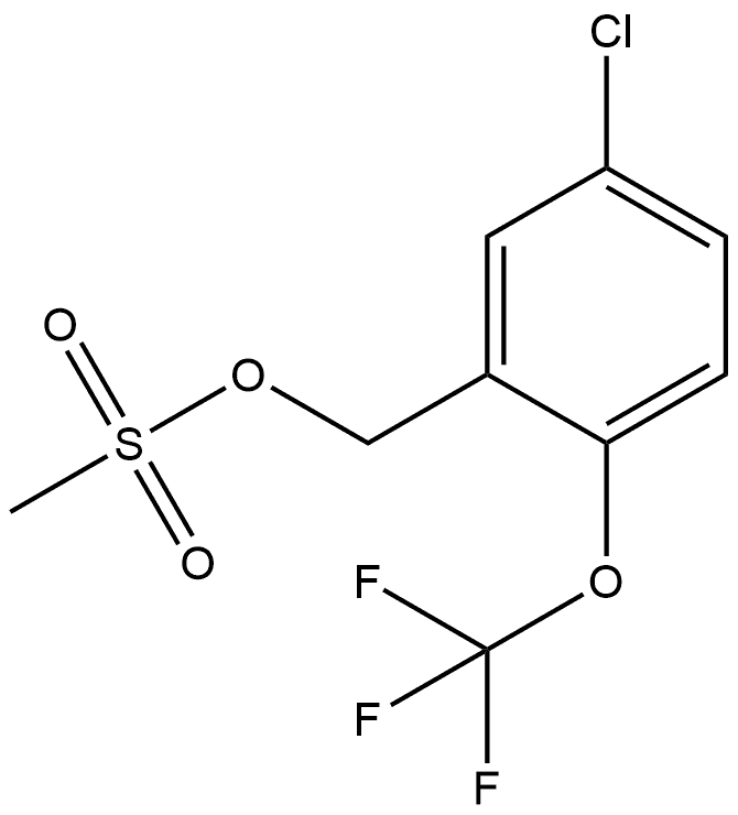 Benzenemethanol, 5-chloro-2-(trifluoromethoxy)-, 1-methanesulfonate Structure