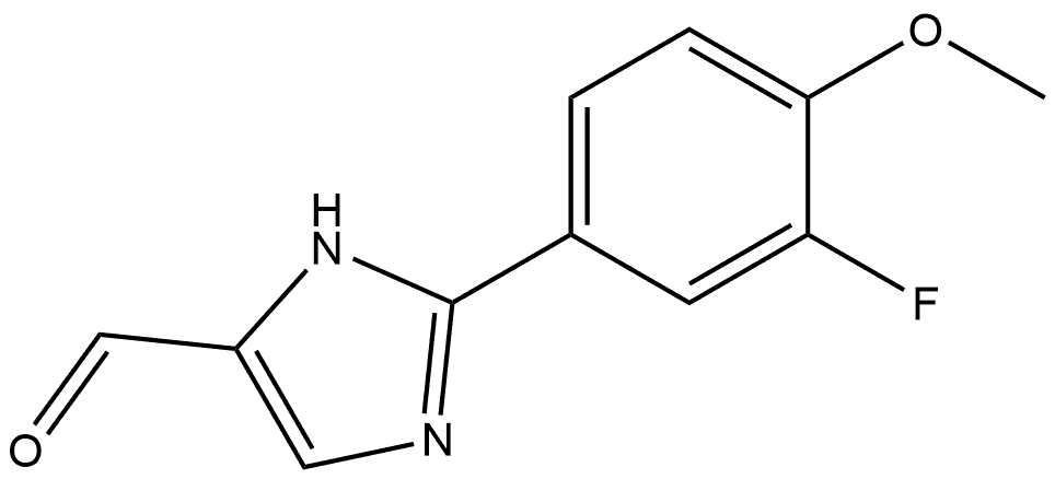 2-(3-氟-4-甲氧基苯基)-1H-咪唑-5-甲醛, 1823285-92-2, 结构式