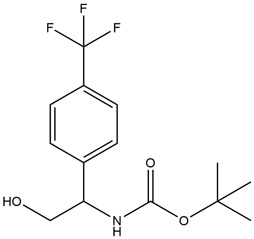 tert-butyl (2-hydroxy-1-(4-(trifluoromethyl)phenyl)ethyl)carbamate 化学構造式