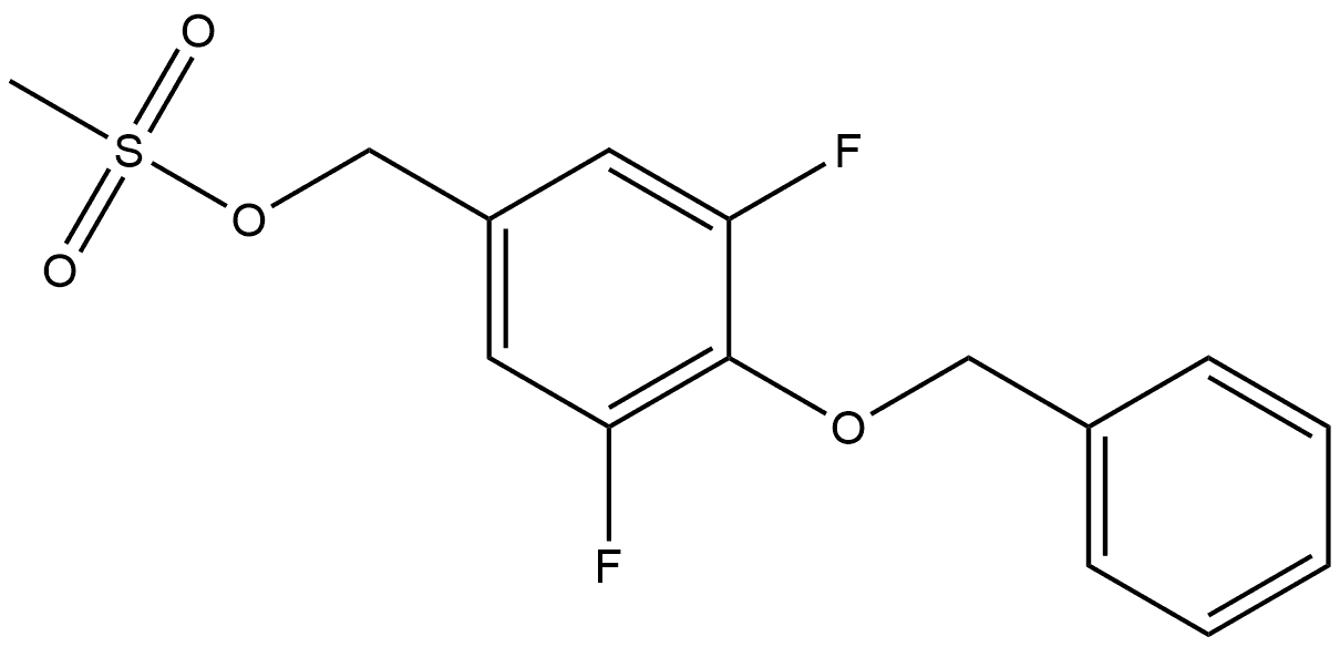 Benzenemethanol, 3,5-difluoro-4-(phenylmethoxy)-, 1-methanesulfonate Struktur