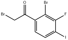 2-Bromo-3-fluoro-4-iodophenacyl bromide,1823316-01-3,结构式
