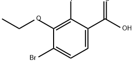 4-溴-3-乙氧基-2-氟苯甲酸, 1823316-43-3, 结构式