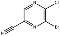 2-Pyrazinecarbonitrile, 6-bromo-5-chloro- Struktur