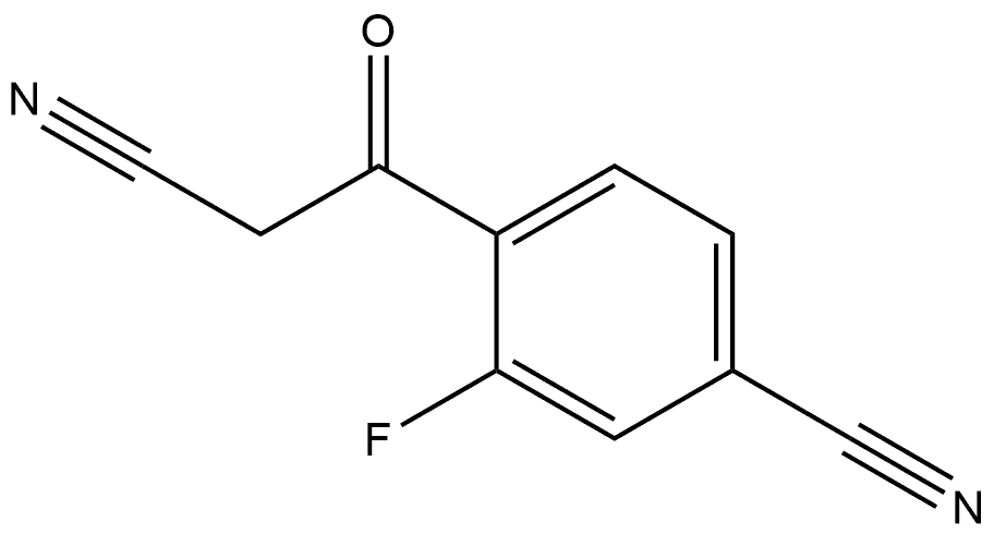 4-Cyano-2-fluorobenzoylacetonitrile 化学構造式