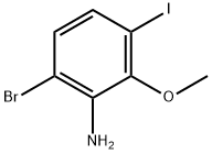 6-Bromo-3-iodo-2-methoxyaniline 化学構造式