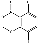 3-Chloro-6-iodo-2-nitroanisole 化学構造式