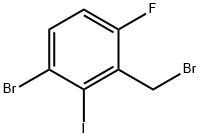 3-Bromo-6-fluoro-2-iodobenzyl bromide Structure