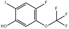 4-Fluoro-2-iodo-5-(trifluoromethoxy)phenol Struktur