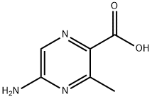2-Pyrazinecarboxylic acid, 5-amino-3-methyl- Struktur