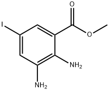 Benzoic acid, 2,3-diamino-5-iodo-, methyl ester 化学構造式