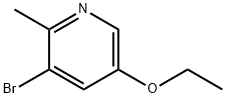 3-Bromo-5-ethoxy-2-methylpyridine 化学構造式