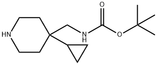 Carbamic acid, N-[(4-cyclopropyl-4-piperidinyl)methyl]-, 1,1-dimethylethyl ester Struktur