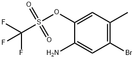 2-Amino-4-bromo-5-methylphenyl trifluoromethanesulphonate,1823419-59-5,结构式