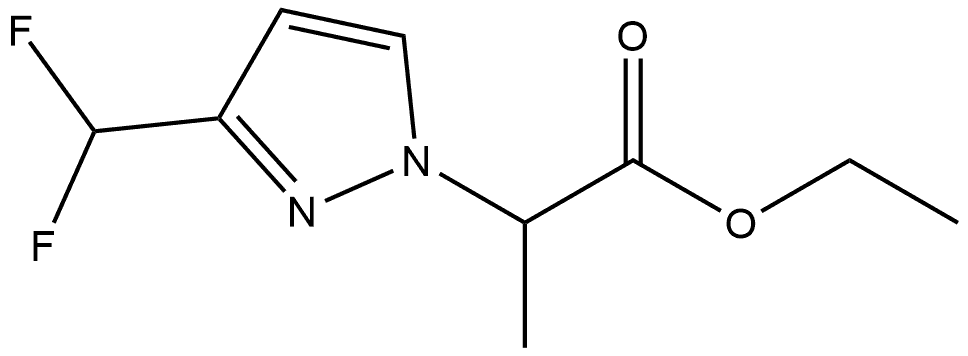 ethyl 2-[3-(difluoromethyl)-1H-pyrazol-1-yl]propanoate 结构式