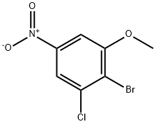 2-bromo-1-chloro-3-methoxy-5-nitrobenzene,1823441-21-9,结构式