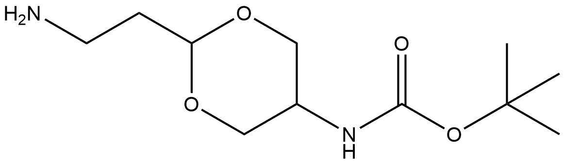 1,1-Dimethylethyl N-[2-(2-aminoethyl)-1,3-dioxan-5-yl]carbamate Structure