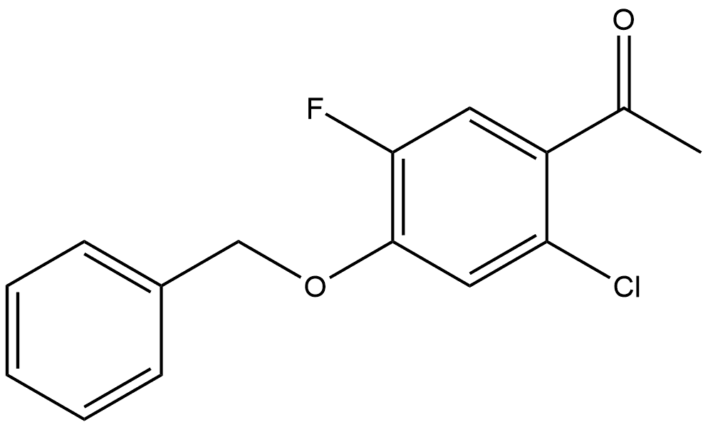 1-[2-Chloro-5-fluoro-4-(phenylmethoxy)phenyl]ethanone,1823485-98-8,结构式