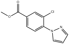 Benzoic acid, 3-chloro-4-(1H-pyrazol-1-yl)-, methyl ester,1823510-65-1,结构式