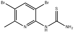 (3,5-Dibromo-6-methylpyridin-2-yl)thiourea Structure