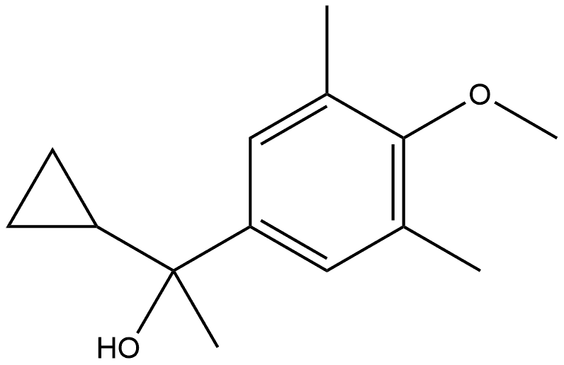 1-(3,5-Dimethyl-4-methoxyphenyl)-1-cyclopropyl ethanol Struktur