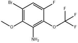 2-Amino-6-bromo-4-fluoro-3-(trifluoromethoxy)anisole 结构式