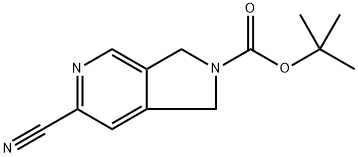 2H-Pyrrolo[3,4-c]pyridine-2-carboxylic acid, 6-cyano-1,3-dihydro-, 1,1-dimethylethyl ester Struktur