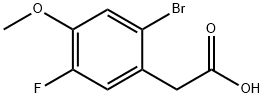 2-Bromo-5-fluoro-4-methoxyphenylacetic acid 结构式