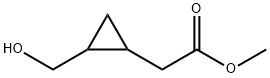 Cyclopropaneacetic acid, 2-(hydroxymethyl)-, methyl ester Structure