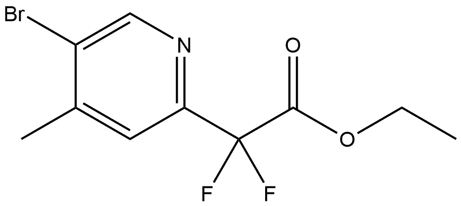 Ethyl 2-(5-bromo-4-methylpyridin-2-yl)-2,2-difluoroacetate Structure