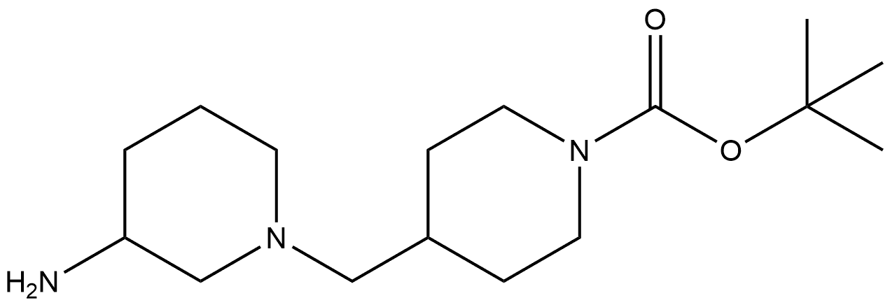 1,1-Dimethylethyl 4-[(3-amino-1-piperidinyl)methyl]-1-piperidinecarboxylate Structure