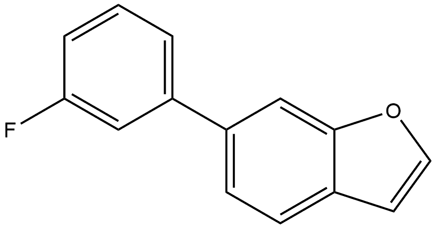 6-(3-Fluorophenyl)benzofuran 化学構造式