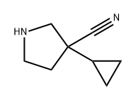 3-Pyrrolidinecarbonitrile, 3-cyclopropyl- Struktur