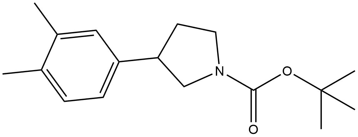 1-Boc-3-(3,4-dimethylphenyl)pyrrolidine Structure