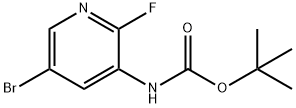 Tert-butyl (5-bromo-2-fluoropyridin-3-YL)carbamate 化学構造式