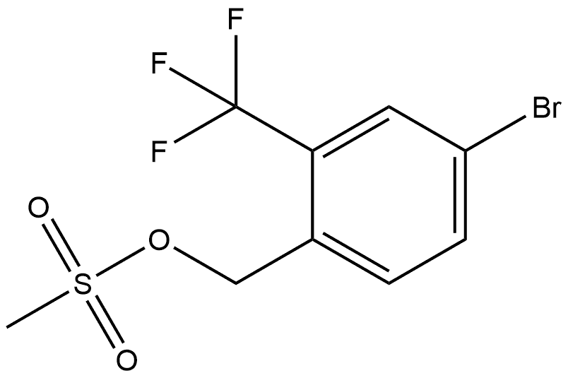 Benzenemethanol, 4-bromo-2-(trifluoromethyl)-, 1-methanesulfonate,1823854-00-7,结构式
