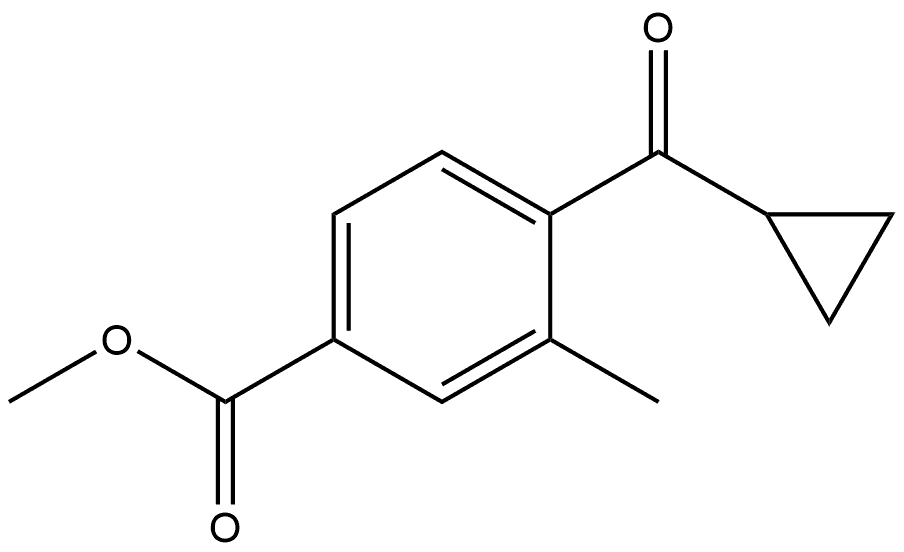 Methyl 4-(cyclopropylcarbonyl)-3-methylbenzoate 结构式