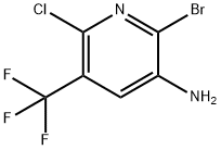 3-Pyridinamine, 2-bromo-6-chloro-5-(trifluoromethyl)- Struktur