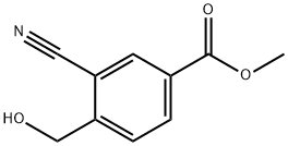 Benzoic acid, 3-cyano-4-(hydroxymethyl)-, methyl ester Struktur