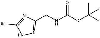 tert-butyl N-[(3-bromo-1H-1,2,4-triazol-5-yl)methyl]carbamate 化学構造式