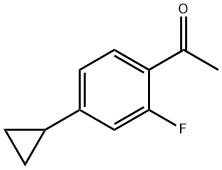 1-(4-环丙基-2-氟苯基)乙酮, 1823896-92-9, 结构式