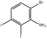 6-Bromo-2,3-diiodoaniline Struktur