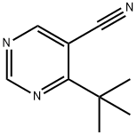 4-(1,1-Dimethylethyl)-5-pyrimidinecarbonitrile Structure